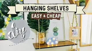 DIY HANGING SHELVES | ALL FROM ECOSHOP | EASY & CHEAP | BY ATIEKA ADDEEN