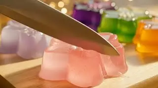 ✨ Satisfying Jelly Cutting ASMR  | Relaxing Sounds & Aesthetic Vibes 🍮🌸