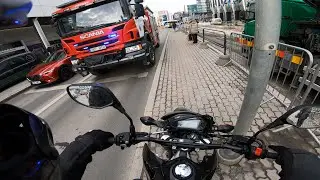 Why Motorcycles are Better in the City | Tallinn Under Construction | Honda CRF250L Dualsport Ride