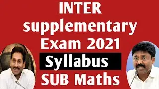 AP intermediate syllabus 2021|AP Intermediate 1st  year Maths supplementary  syllabus| inter supply