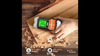Dr.meter Wood Moisture Meter, 2 in 1 Pin & Pinless Moisture Tester, Digital Dampness Moisture