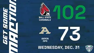 WBB Condensed Game: Ball State 102, Akron 73 | 12.31.25