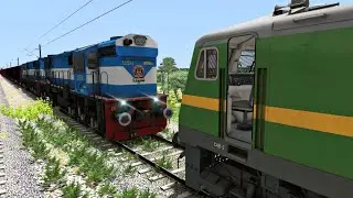 Goods Freight Train Loco Failed Rescue by Wag-9 in indian train simulator || Indian Railways #wag9