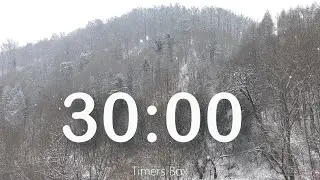 30 Minute Winter Timer with Relaxing Music - Study, Classroom, Calm Down, Focus, or Meditate ❄️