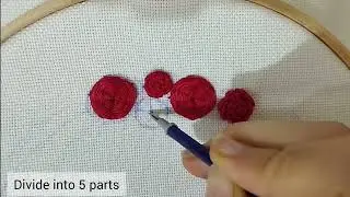 two different rose embroidery for beginners #embroidery #handembroidery with sewing thread 