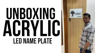 Acrylic Glass Finish Led Name Plate #customised #acrylicnameplate #interiordesign