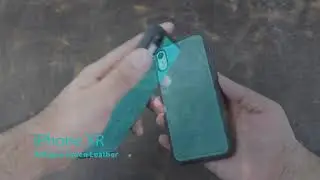 BlackBrook York 360 Degree Leather Snap On Case for Apple iPhone XR in Antique Green Leather