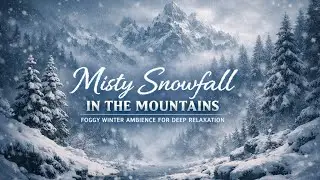 Misty Snowfall in the Mountains ❄️ | Foggy Winter Ambience for Deep Relaxation