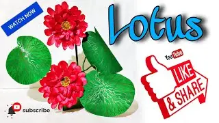 Lotus flower 🏵️🏵️🌸/ making/#waste material art/using old cloth./DIY/wonderful #decor🥰😍❤️#ajclub4u👍