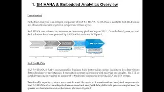 S4/HANA Embedded Analytics Overview ( VDM & CDS Views )