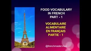 Food Vocabulary in French -Part-1