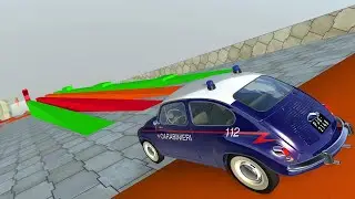 Deadly Descent With Bumps & Ramps Insane Testing (Crash Test) - BeamNG.drive Crazy Downhill Descent