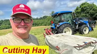 Cutting 80 Acres of First Cutting Hay | New Holland Workmaster 75 + Kuhn GMDII 700 HD