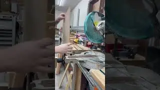 Need to cut a piece of wood bigger than your miter saw? Here&rsquo;s how I do it. #woodworking #carpentry