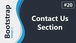Twitter Bootstrap 3 Design 2 In Arabic #20 - Creating Contact Us Section