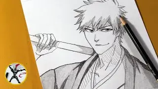 How to Draw Ichigo Kurosaki Step by Step – Easy and Clear Sketch Bleach Anime Drawing Tutorial