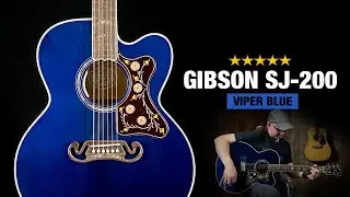 Gibson SJ-200 in Viper Blue - Sounds AMAZING!