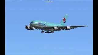 A 380-800 Korean air,RKSI training flight
