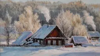 Зимние картины / Умиротворение / Рождество / Живопись🎨