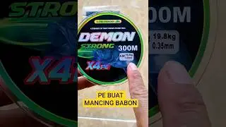DEMON STRONG Senar Pancing PE 300M Kuat dan Tahan Gesekan  3 Warna