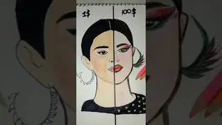 I tried to draw Selena gomez with most expensive colours |Julia Gisella|