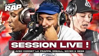 SESSION FREESTYLE avec Hornet La Frappe, Oreall, S3ven & Sése ! #PlanèteRap