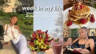 week in my life: surprising my bf, rock climbing, art museum date, photoshoots, + more!