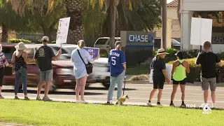 Community members protest the Trump administration in Santa Maria