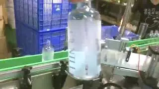 Round bottles label machine linear type