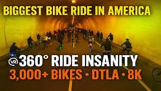 BIGGEST Bike Ride in the U.S. &mdash; 360&deg; Critical Mass LA! 🚴&zwj;♂️ 3,000+ Riders | DTLA 8K VR ON GRIND