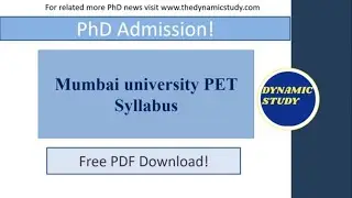 Mumbai university PET Syllabus. Download