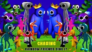 Friday Night Funkin' Chasing But Different Characters Sing It 🎤 Roblox Rainbow Friends
