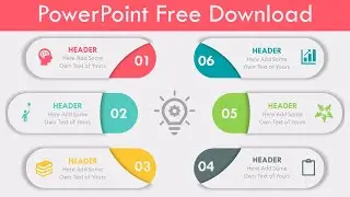 PowerPoint Slide Design Tutorial - Curved-Edge Infographic: 6 Steps