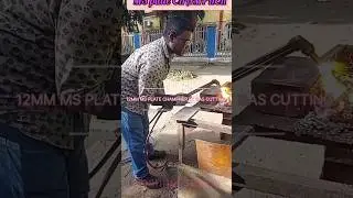🔥 Gas Cutting Like a Pro! | Heavy Metal Cutting Demo ⚙️💥#welding #welder#gas #weld #stickwelding