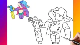 HOW TO DRAW PIERCE FROM BRAWL STARS