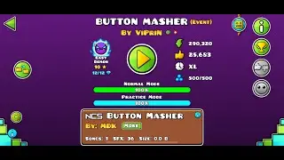 &ldquo;Button Masher&rdquo; by ViPriN 100% Complete (Event Easy Demon) | Geometry Dash Mobile