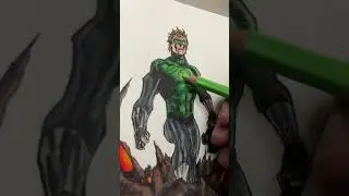 Sketching GREEN LANTERN | Hal Jordan #art #fypシ #drawing