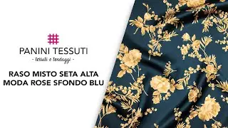 Raso Misto Seta Alta Moda Rose Sfondo Blu 💙