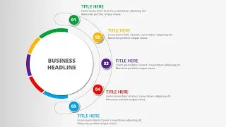 Create 5 Circular Options Infographic slide in PowerPoint
