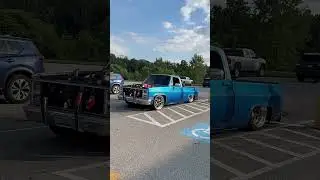 Took the ole grocery getter shopping #holley ￼#gm #chevrolet #c10 #lsswap #twinturbo #squarebody