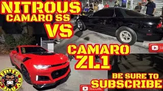 Nitrous Chevy camaro ss racing a camaro zl1 