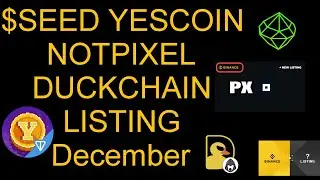 SEED listing December-Yescoin listing December-Notpixel listing December 20-DUCKCHAIN Listing Soon!!