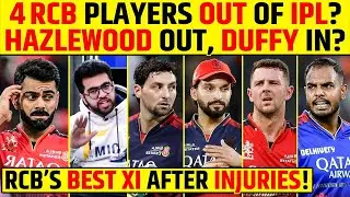 4 RCB PLAYERS IPL SE BAHAR? 😱 RCB BEST XI AFTER INJURIES – FULL ANALYSIS 💥 HAZLEWOOD OUT, DUFFY IN?