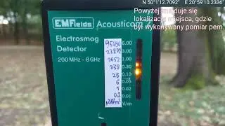 Pomiar pem w.cz. w Parku Strzeleckim w Tarnowie naprzeciw mauzoleum gen. J. Bema na długim chodniku