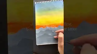 Sunset #art #painting #whowillbemylifepart #acrylicscenery