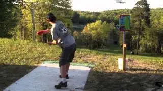 Hyzer bomb on hole # 9 at Carly's Playground