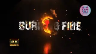 Realistic Fire Burning Hot Logo Reveal Animation