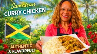 Jamaican Curry Chicken with Carrots & Potatoes 🍛 | Served with White Rice