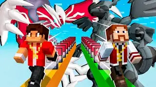 CORRIDA com LUCKYPIXELMON no MINECRAFT (Yveltal Shiny Contra Zekrom)