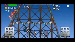 Hill climb racing 🎮 world record Making 25000 meter running #video #viralvideo
